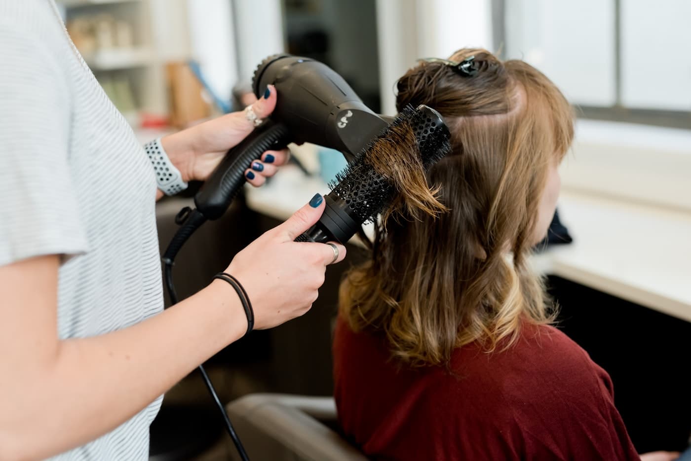 Blow-dry finish